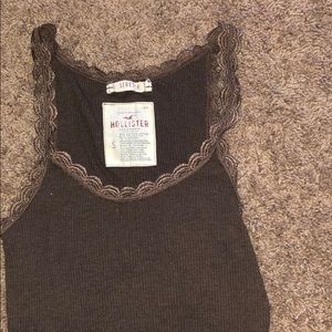 Dark brown hollister tank top